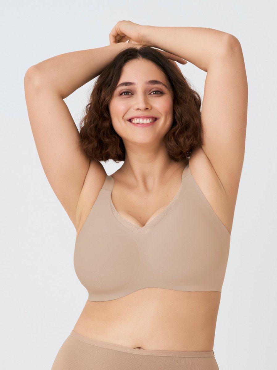 Second Skin Wireless Shaper Bra, Latte - Nuderie