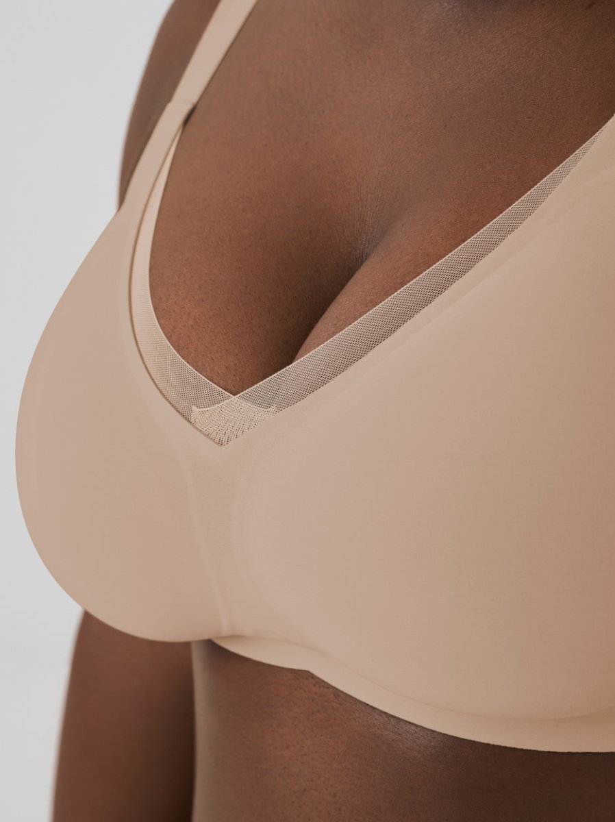 Second Skin Wireless Shaper Bra, Latte - Nuderie