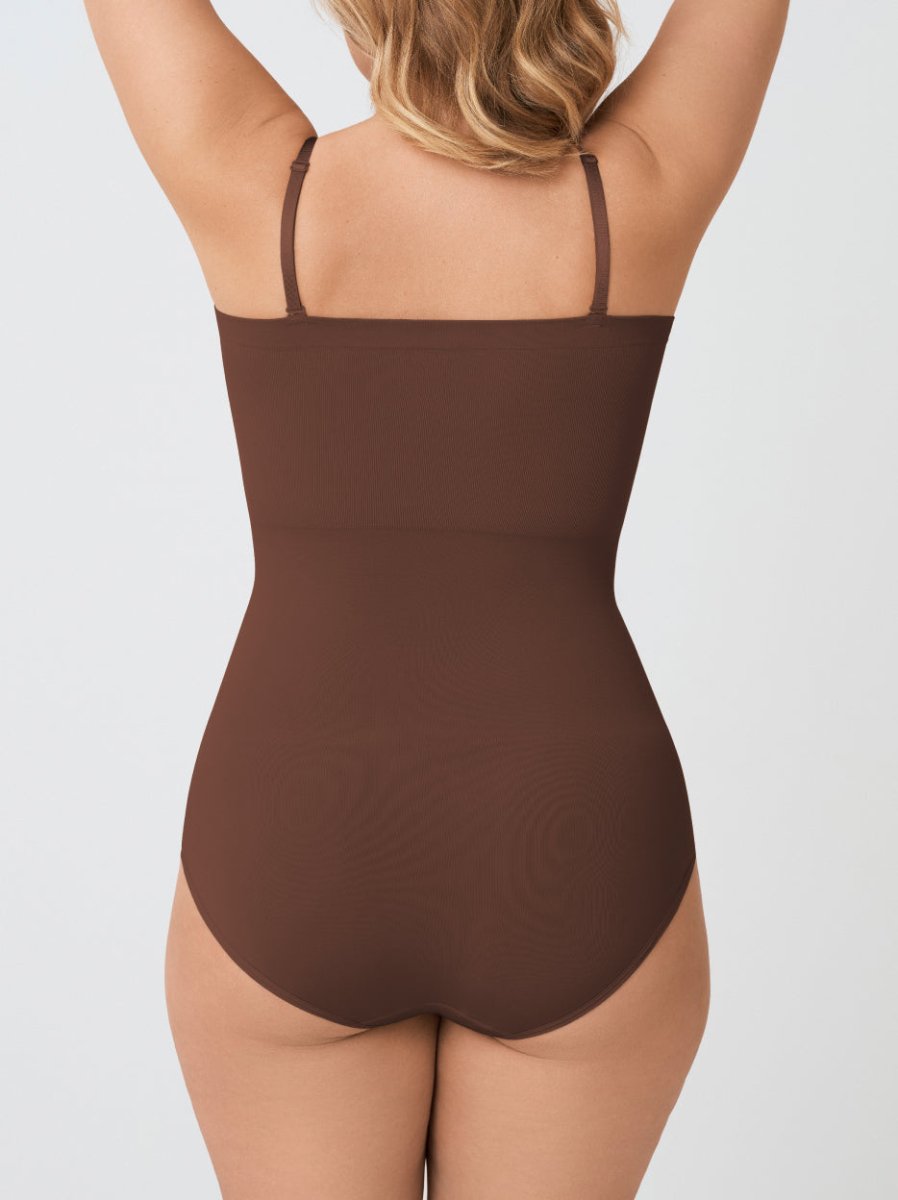 Snatched Shapewear Bodysuit, Chocolate - Nuderie