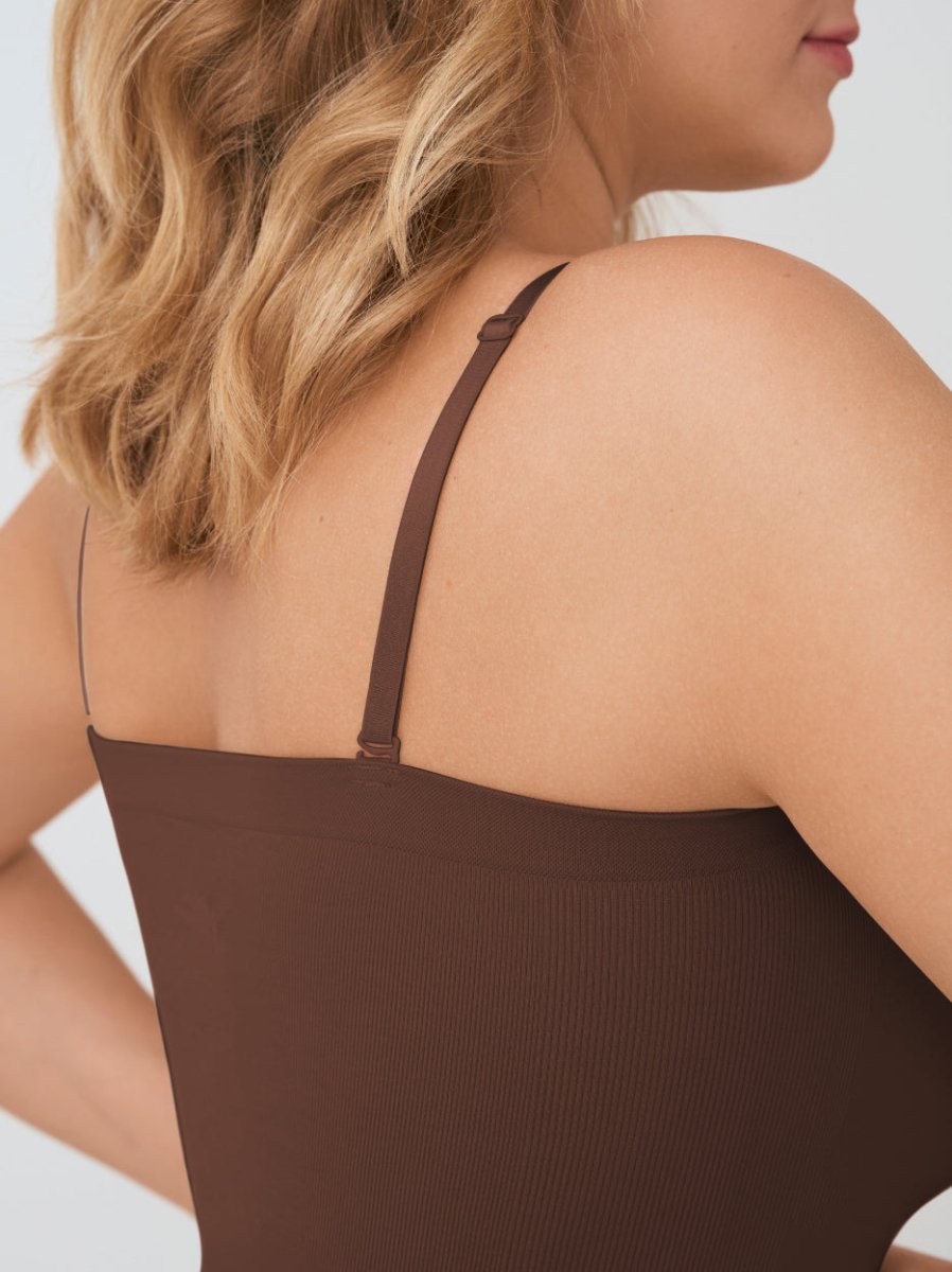 Snatched Shapewear Bodysuit, Chocolate - Nuderie