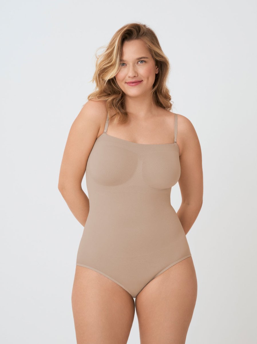 Snatched Shapewear Bodysuit, Latte - Nuderie