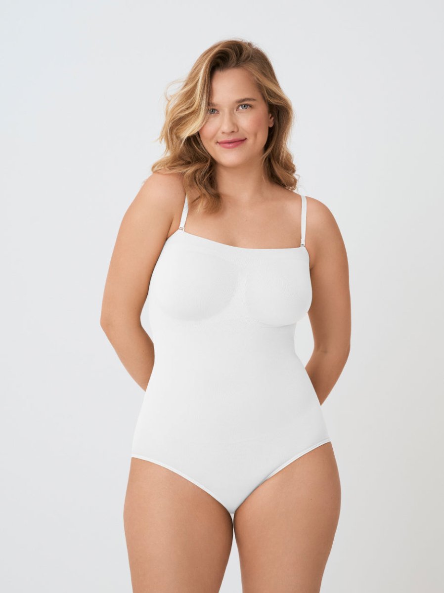 Snatched Shapewear Bodysuit, White - Nuderie