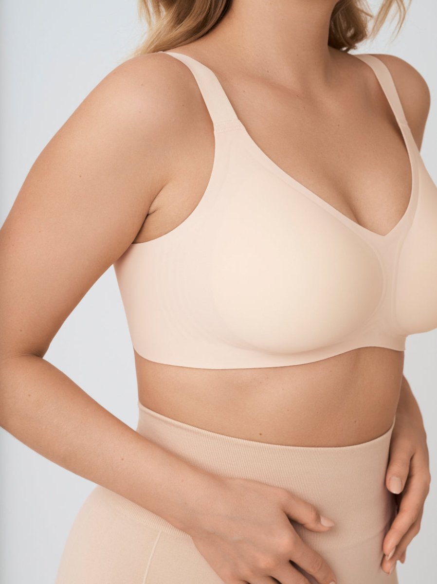 Supportive Comfort Wireless Shaping Bra, Beige - Nuderie