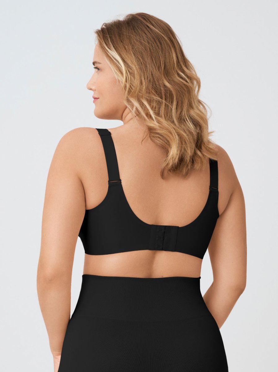 Supportive Comfort Wireless Shaping Bra, Black - Nuderie