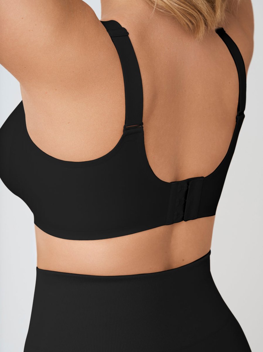 Supportive Comfort Wireless Shaping Bra, Black - Nuderie