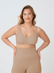Supportive Comfort Wireless Shaping Bra, Latte - Nuderie