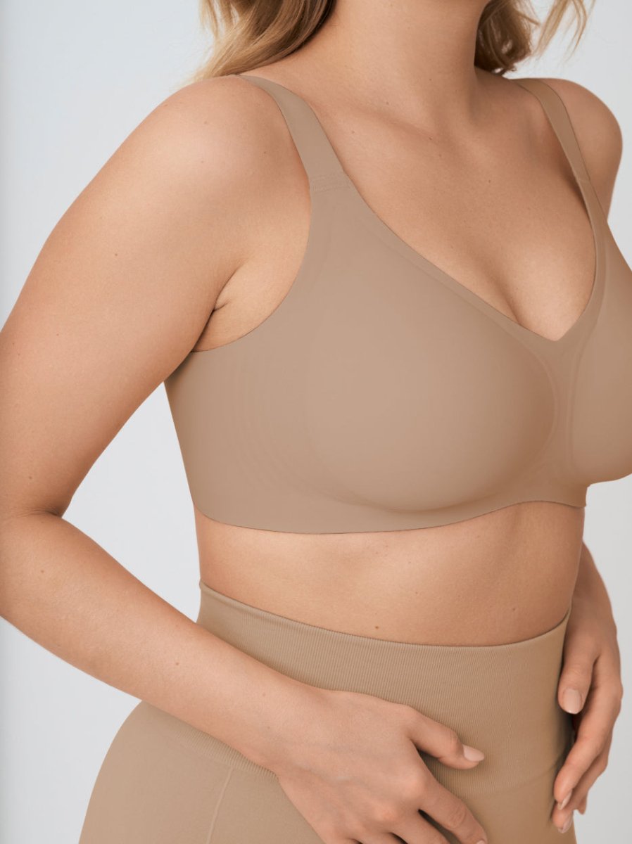 Supportive Comfort Wireless Shaping Bra, Latte - Nuderie