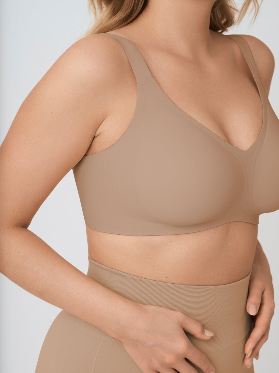 Supportive Comfort Wireless Shaping Bra, Latte