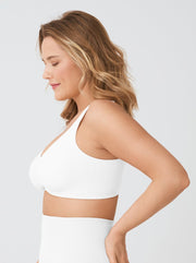Supportive Comfort Wireless Shaping Bra, White - Nuderie