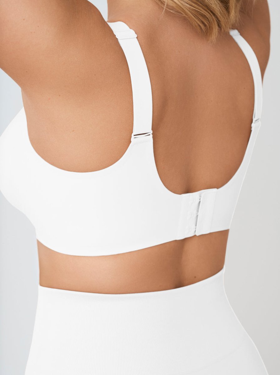Supportive Comfort Wireless Shaping Bra, White - Nuderie
