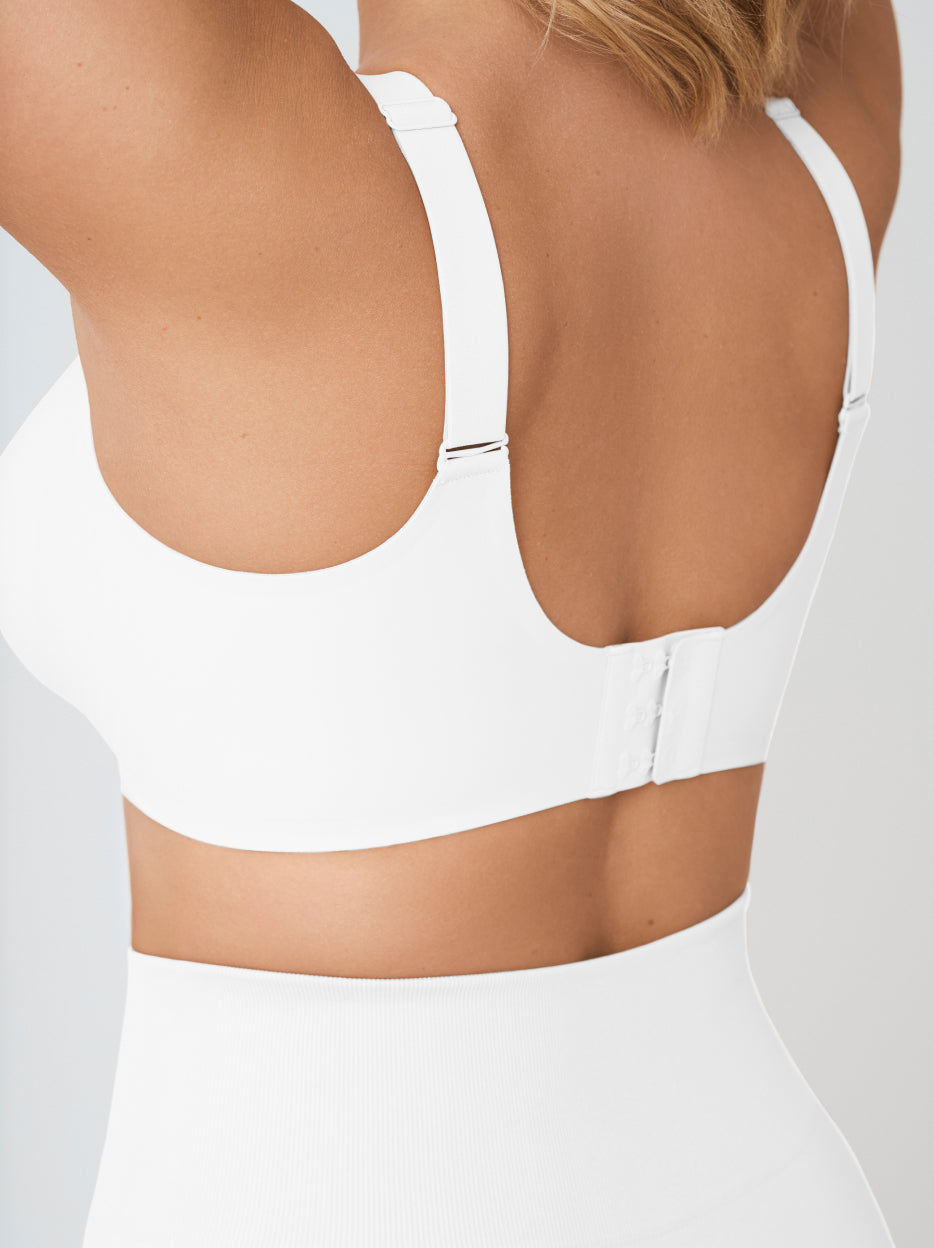 Supportive Comfort Wireless Shaping Bra, White