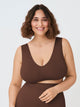 Throw-on Wireless Shaping Bralette, Chocolate