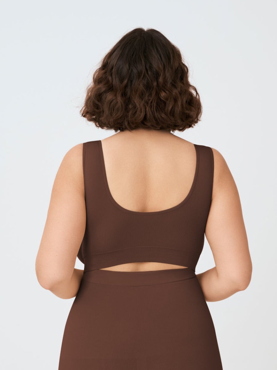 Throw - on Wireless Shaping Bralette, Chocolate - Nuderie