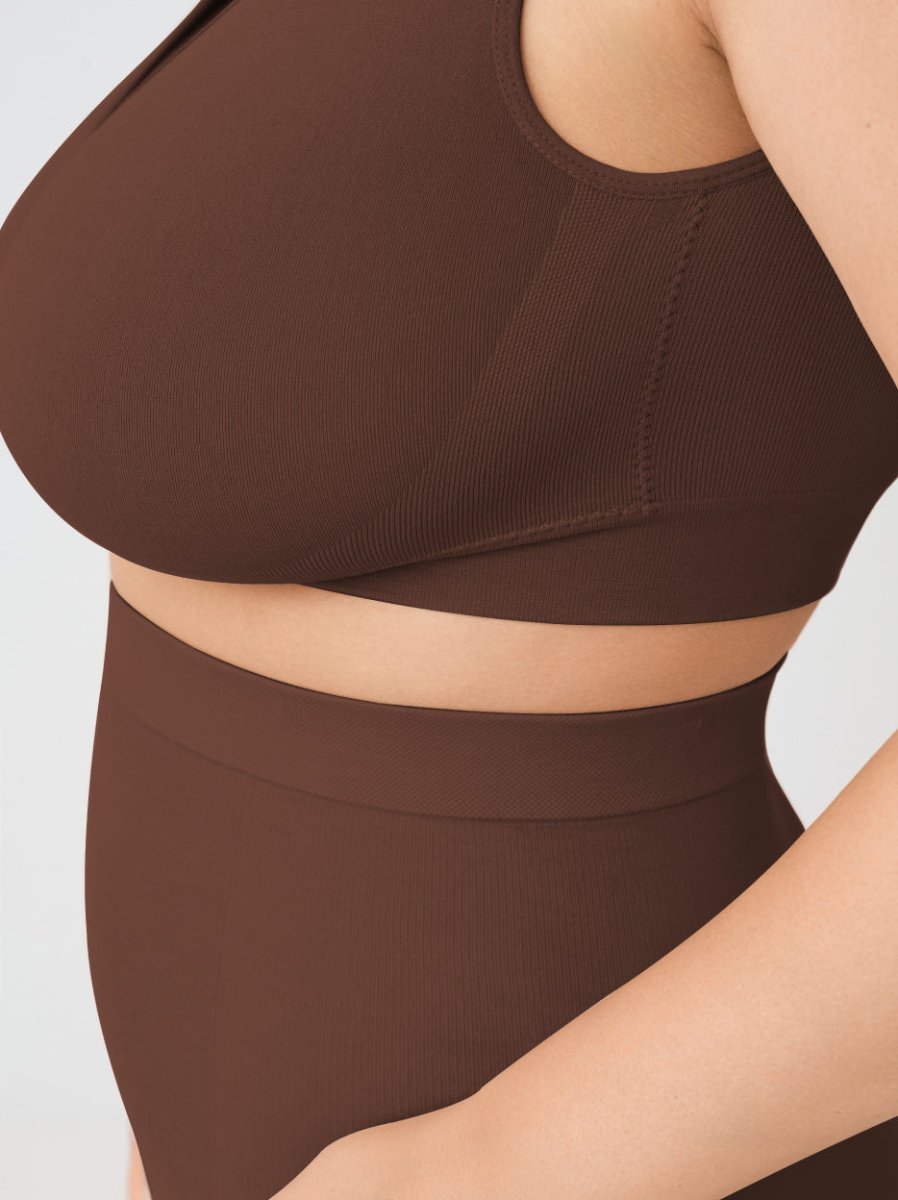 Throw - on Wireless Shaping Bralette, Chocolate - Nuderie
