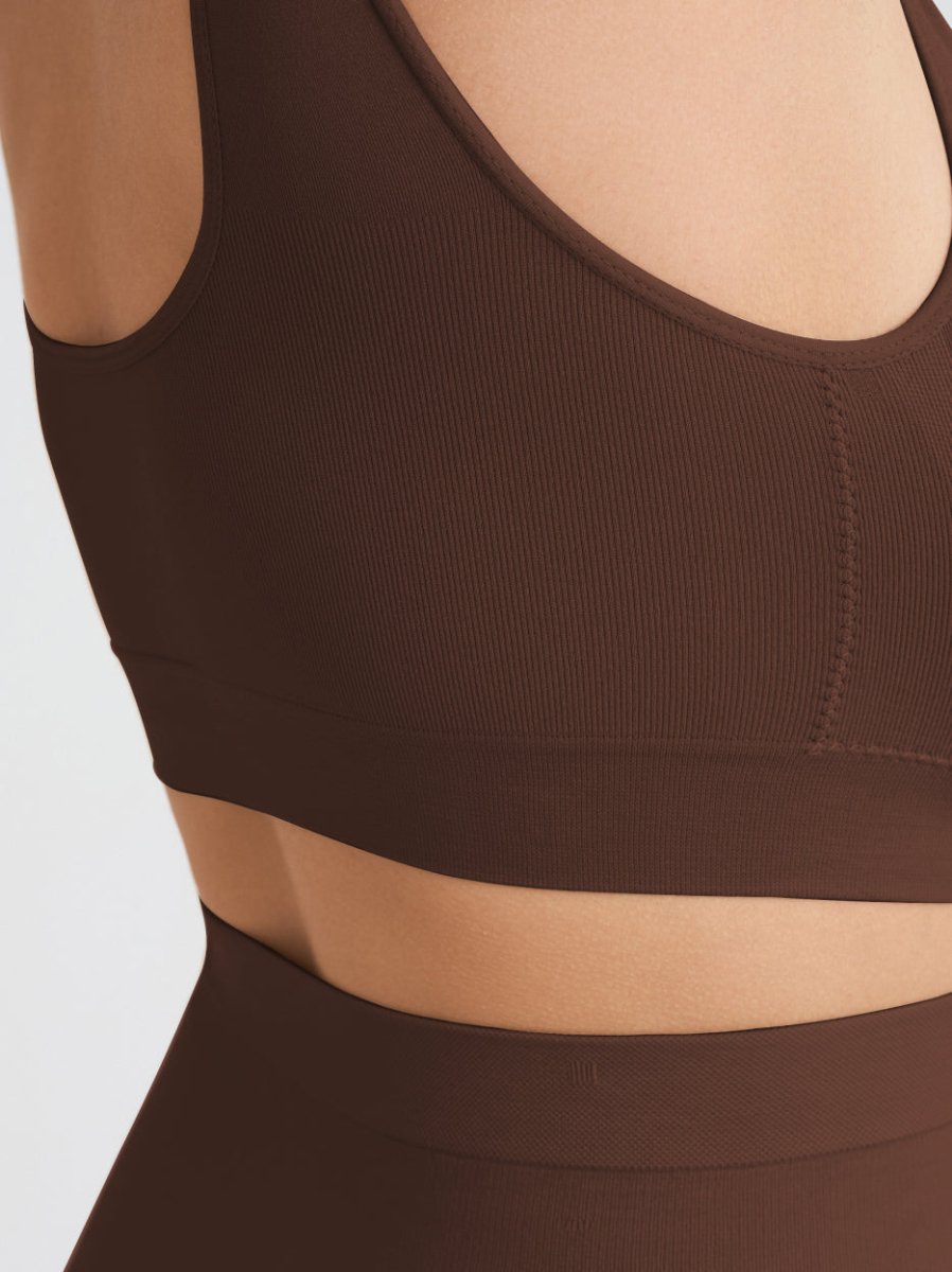 Throw - on Wireless Shaping Bralette, Chocolate - Nuderie