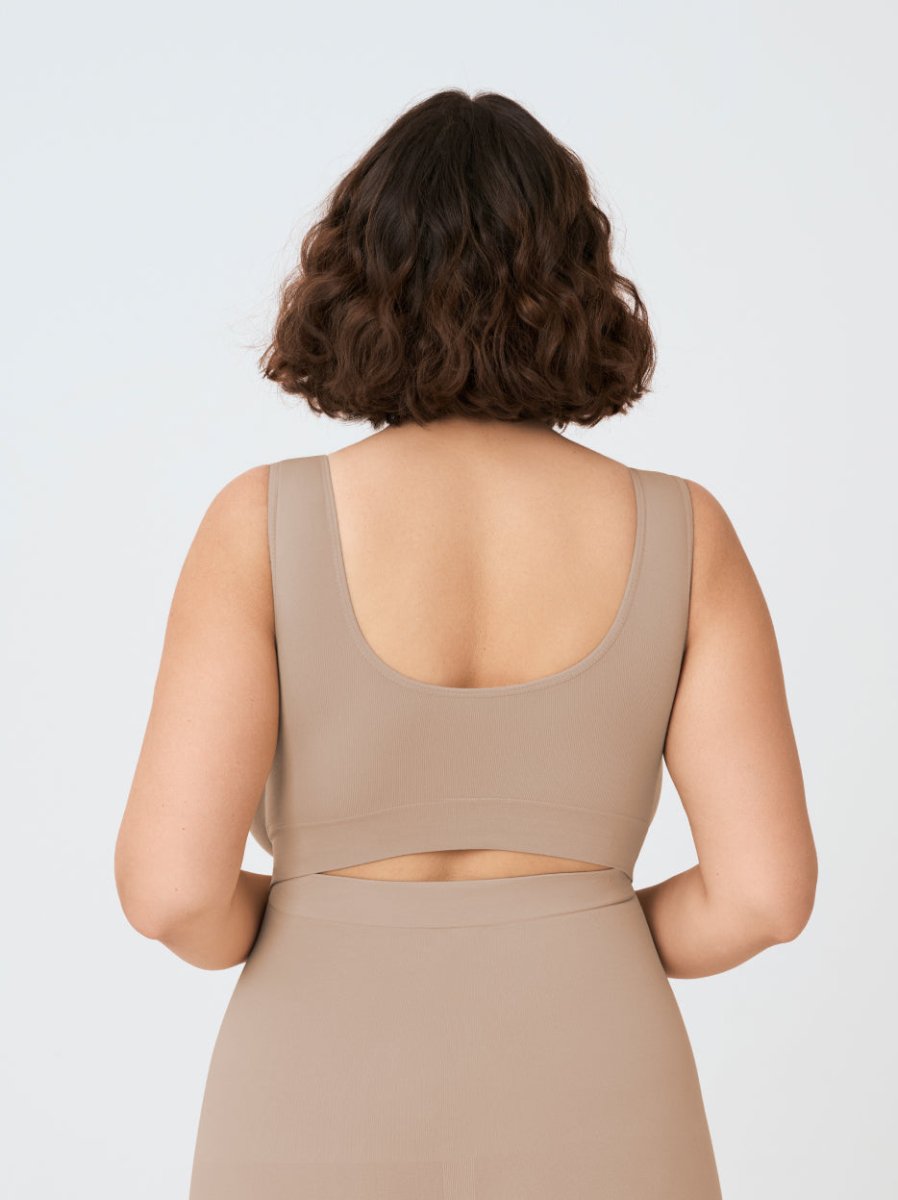 Throw - on Wireless Shaping Bralette, Latte - Nuderie