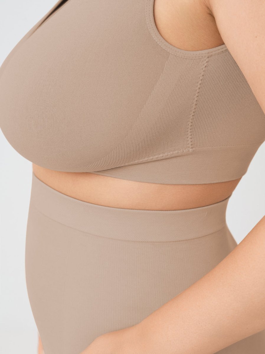 Throw - on Wireless Shaping Bralette, Latte - Nuderie