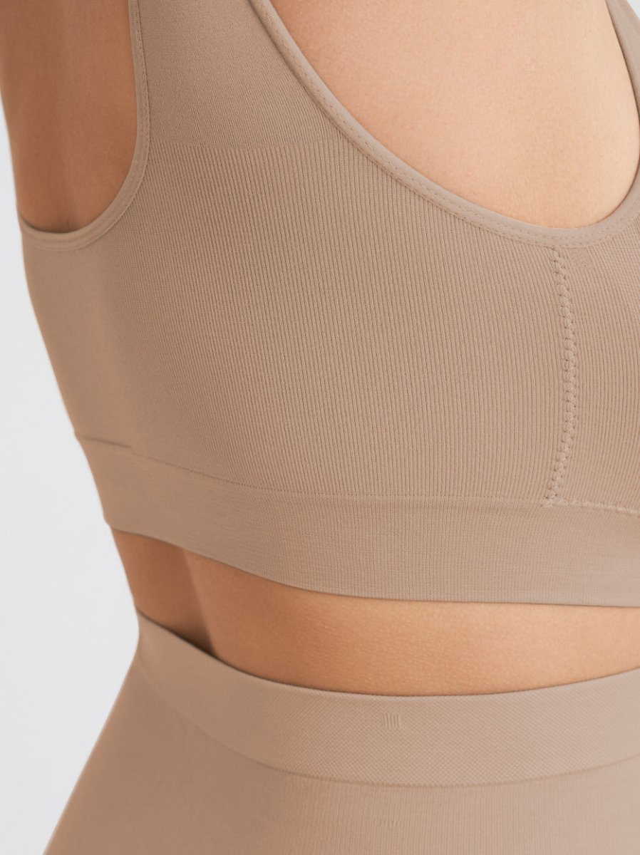 Throw - on Wireless Shaping Bralette, Latte - Nuderie