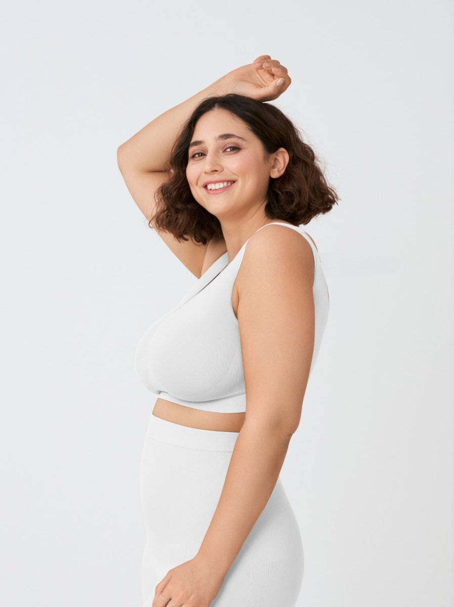 Throw - on Wireless Shaping Bralette, White - Nuderie