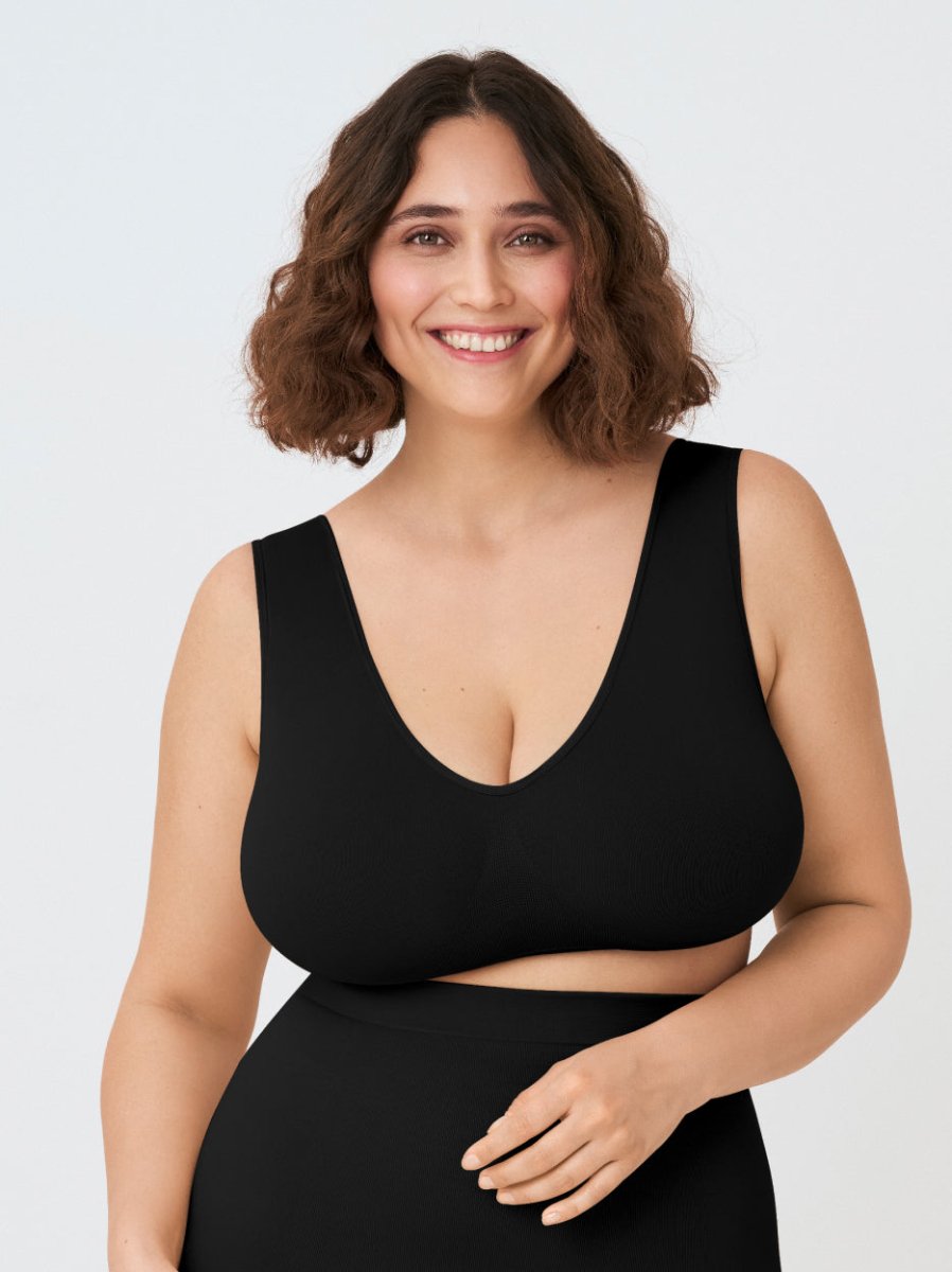 Throw - on Wireless Shaping Bralette, Black - Nuderie